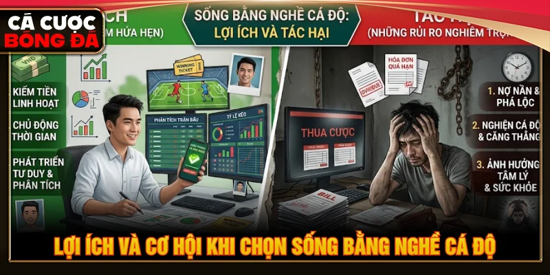 Sống bằng cá độ có thể mang lại thu nhập không ổn định và đi kèm nhiều rủi ro tài chính